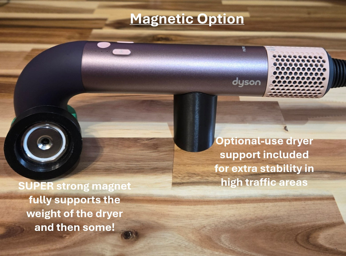 Dyson Supersonic R Hair Dryer Holder (Magnetic Option for Dryer)